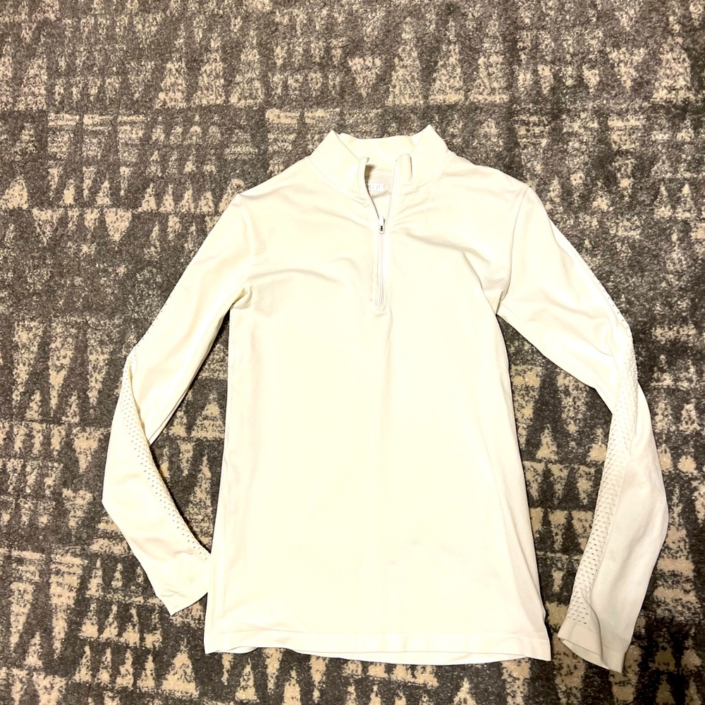 Forever 21 white M athletic zip up